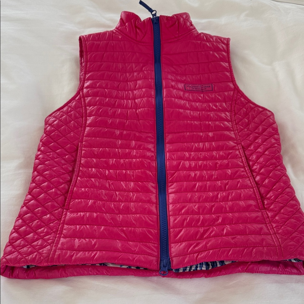 Vineyard Vines Pink Quilted Vest